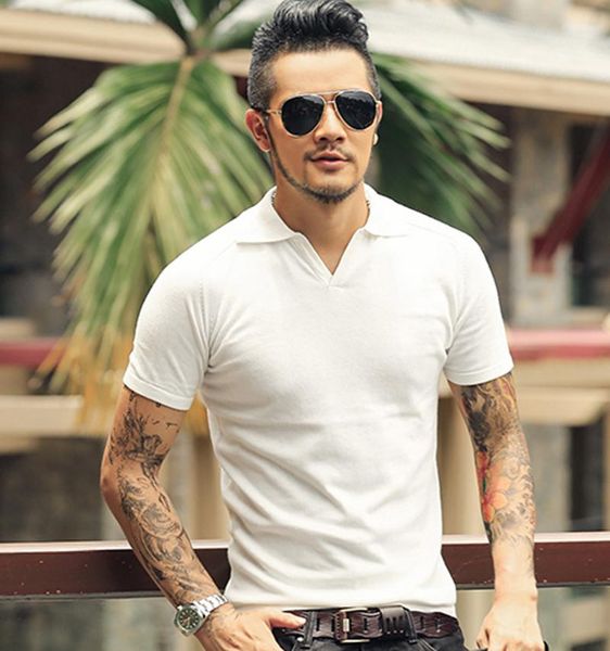 summer men tees short sleeve polo shirt men knit polo shirt slim brand cotton men 's casual shirts famous size m -xxl, White;black
summer men tees short sleeve polo shirt men knit polo shirt slim brand cotton men 's casual shirts famous size m -xxl, White;black