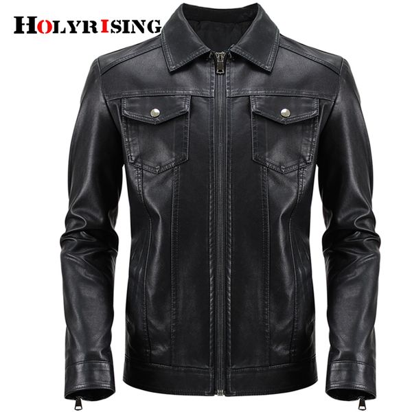 holyrising men pu leather jacket turn collar coats warm male pockets outwaer soft casaco masculino clothing zipper 18906-5, Black
holyrising men pu leather jacket turn collar coats warm male pockets outwaer soft casaco masculino clothing zipper 18906-5, Black