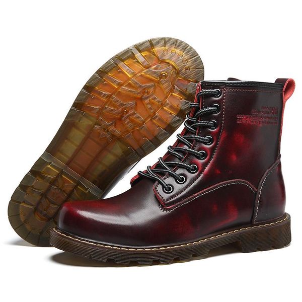 fashion men boots genuine leather ankle martin boots casual brand men shoes vintage hiking sports shoes, Black
fashion men boots genuine leather ankle martin boots casual brand men shoes vintage hiking sports shoes, Black
