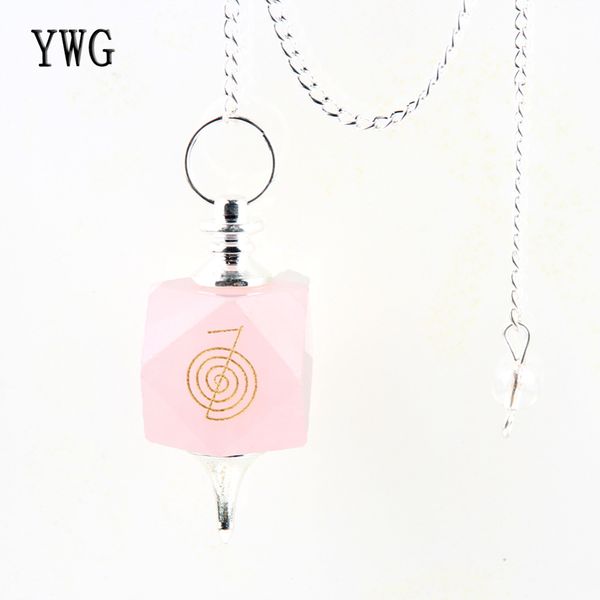 1pc natural rose charm quartze pendulum engraved stone green aventurine 12 facet chakra healing reiki symbols bead ended decor, Silver
1pc natural rose charm quartze pendulum engraved stone green aventurine 12 facet chakra healing reiki symbols bead ended decor, Silver