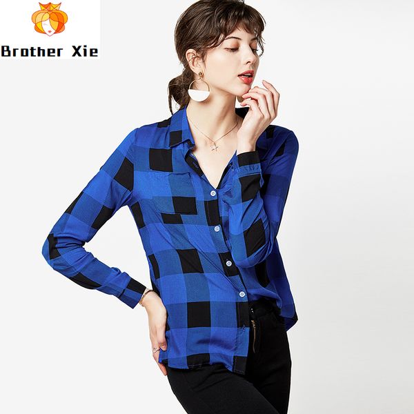 plaid blouse women fashion long sleeve shirt 2020 turn down collar office blouse casual shirts ladies plus size tunic, White
plaid blouse women fashion long sleeve shirt 2020 turn down collar office blouse casual shirts ladies plus size tunic, White