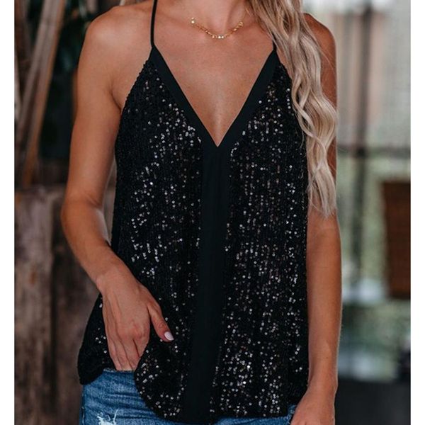 womens tank sequin glitter strappy tank ladies sparkle camisole v-neck swing vest clubwear party night tanks, White
womens tank sequin glitter strappy tank ladies sparkle camisole v-neck swing vest clubwear party night tanks, White