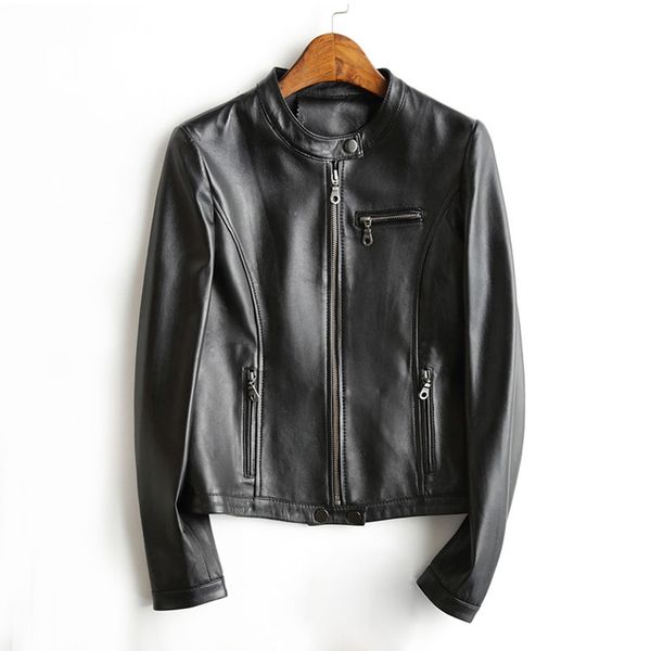 2019 new real sheepskin leather jackets genuine leather coat fashion coats lady new arrival spring autumn outwear, Black
2019 new real sheepskin leather jackets genuine leather coat fashion coats lady new arrival spring autumn outwear, Black