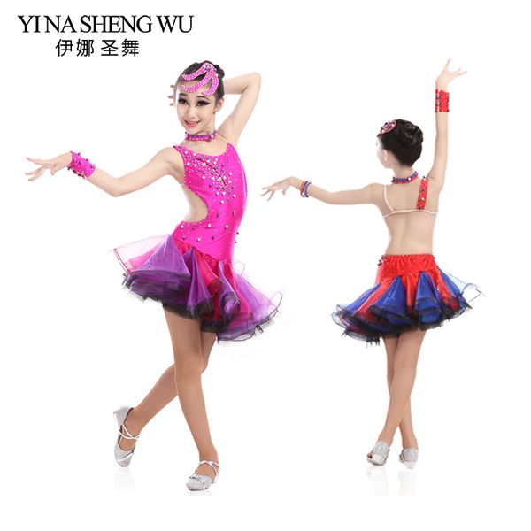 new latin dance children kid popular rhinestone open back dress girls elegant samba tango latin stage performance dress, Black;red
new latin dance children kid popular rhinestone open back dress girls elegant samba tango latin stage performance dress, Black;red