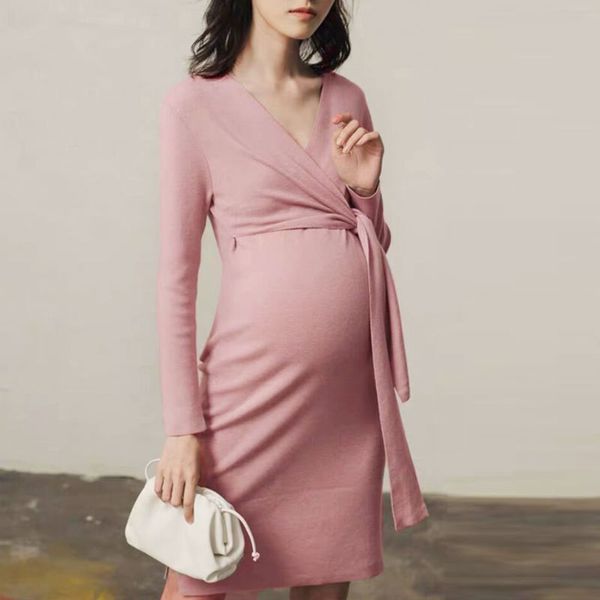 new maternity wear women pregnant women winter breastfeeding solid color long sleeve mid-length lace dress, White
new maternity wear women pregnant women winter breastfeeding solid color long sleeve mid-length lace dress, White