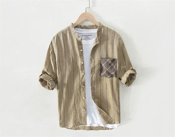 striped print stand collar mens casual shirts fashion loose short sleeve mens designer shirts males clothing, White;black
striped print stand collar mens casual shirts fashion loose short sleeve mens designer shirts males clothing, White;black