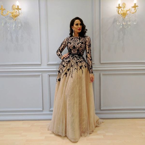 elegant arabic a line beaded lace evening dresses bateau neck long sleeves plus size prom gowns sweep train formal dress, Black;red
elegant arabic a line beaded lace evening dresses bateau neck long sleeves plus size prom gowns sweep train formal dress, Black;red
