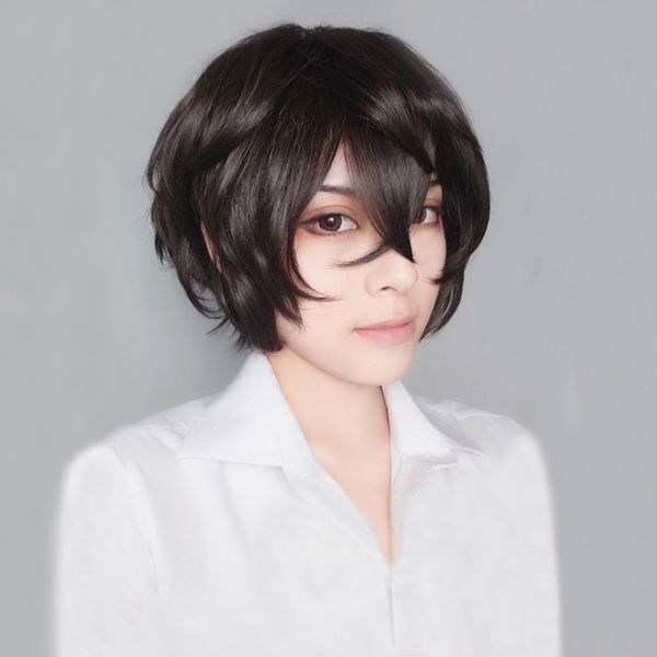 new arrival anime bungo stray dogs dazai osamu short brown curly hair heat resistant cosplay costume wig + track + cap, Black
new arrival anime bungo stray dogs dazai osamu short brown curly hair heat resistant cosplay costume wig + track + cap, Black
