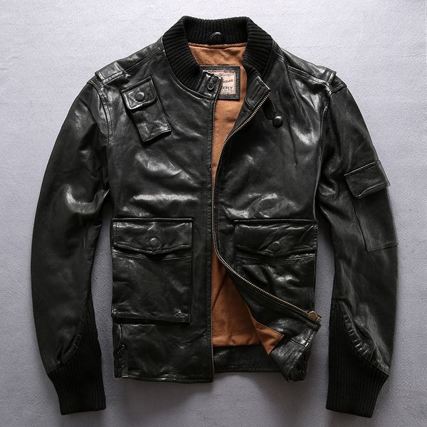 men's brand jackets genuine leather vintage motorcycle biker black jacket for male spring soft cowhide coat
men's brand jackets genuine leather vintage motorcycle biker black jacket for male spring soft cowhide coat