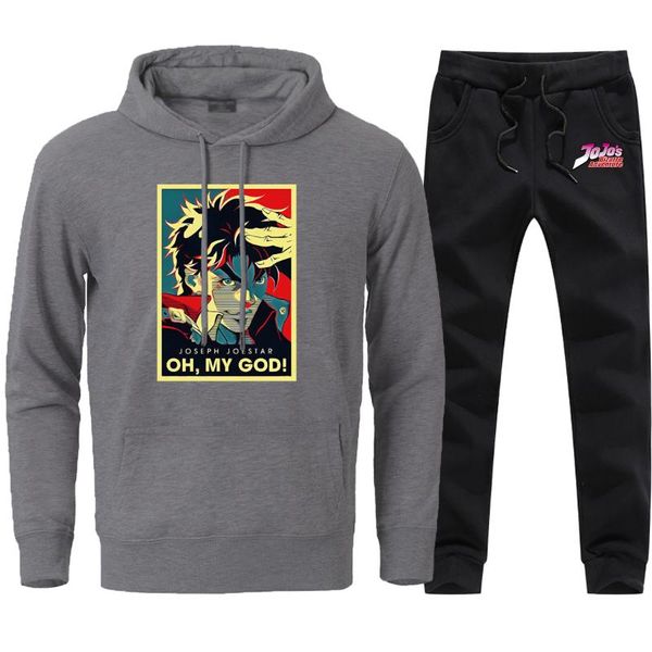 oh my god jojo bizarre adventure print hoodies sweatshirts trousers sets mens winter soft casual sportswear sweatshirt pant suit, Black
oh my god jojo bizarre adventure print hoodies sweatshirts trousers sets mens winter soft casual sportswear sweatshirt pant suit, Black