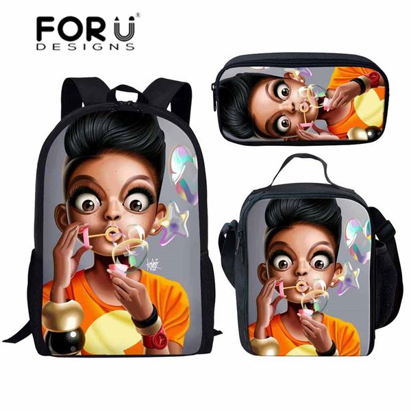 forudesigns 3pcs/set school bags for girls black women art african school backpack kids shoulder bag children primary bookbags
forudesigns 3pcs/set school bags for girls black women art african school backpack kids shoulder bag children primary bookbags