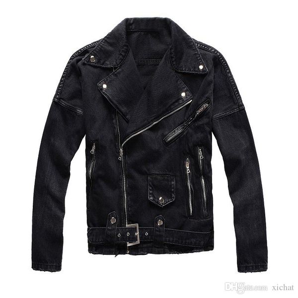 unique mens designer black denim jackets ripped more zipper fashion slim fit streetwear motorcycle biker epaulet jeans jacket coat 425, Black;brown
unique mens designer black denim jackets ripped more zipper fashion slim fit streetwear motorcycle biker epaulet jeans jacket coat 425, Black;brown