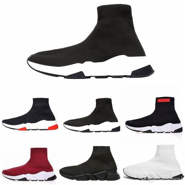 2019 new paris speed trainers knit sock shoe original luxury designer mens womens sneakers high casual shoes, Black
2019 new paris speed trainers knit sock shoe original luxury designer mens womens sneakers high casual shoes, Black