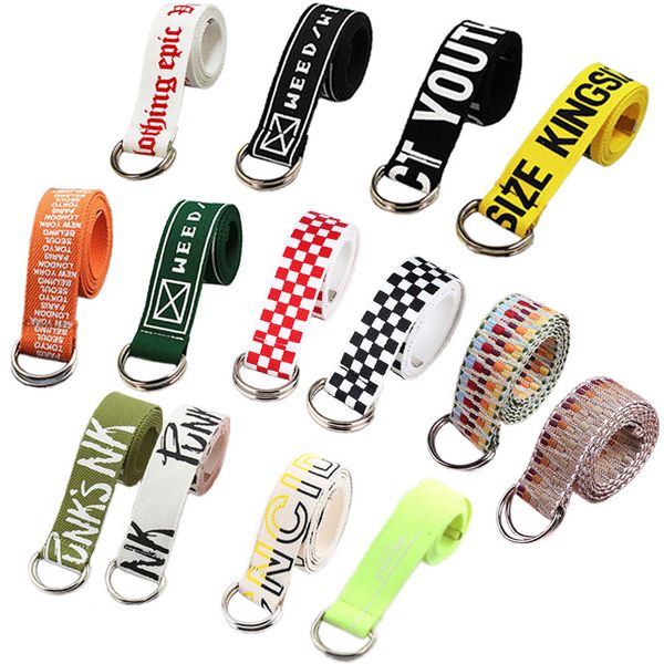 65 styles casual canvas belt harajuku punk women men letter long waist strap black white trouser d ring buckle female waistband, Black;brown
65 styles casual canvas belt harajuku punk women men letter long waist strap black white trouser d ring buckle female waistband, Black;brown