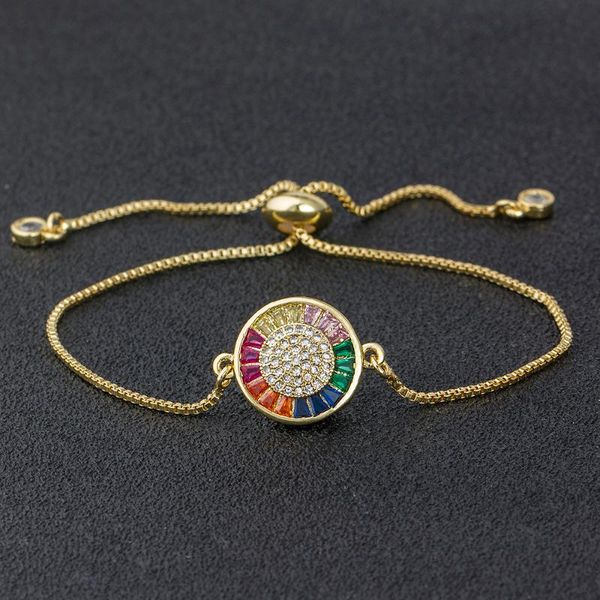 new design copper cubic zircon adjustable colorful bracelet for women girls rainbow jewelry birthday party wedding gift, Black
new design copper cubic zircon adjustable colorful bracelet for women girls rainbow jewelry birthday party wedding gift, Black