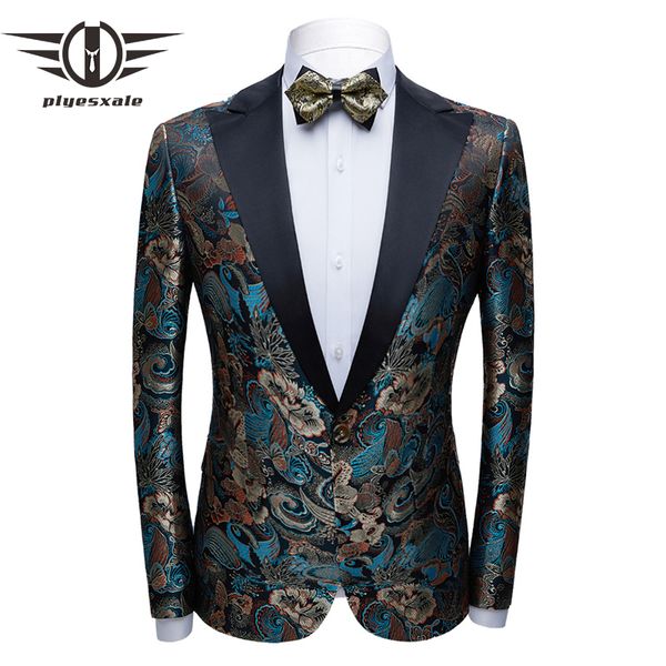 plyesxale floral jacquard blazer for men 2020 new spring autumn mens party blazer jacket luxury stage prom men's blazers q828, White;black
plyesxale floral jacquard blazer for men 2020 new spring autumn mens party blazer jacket luxury stage prom men's blazers q828, White;black