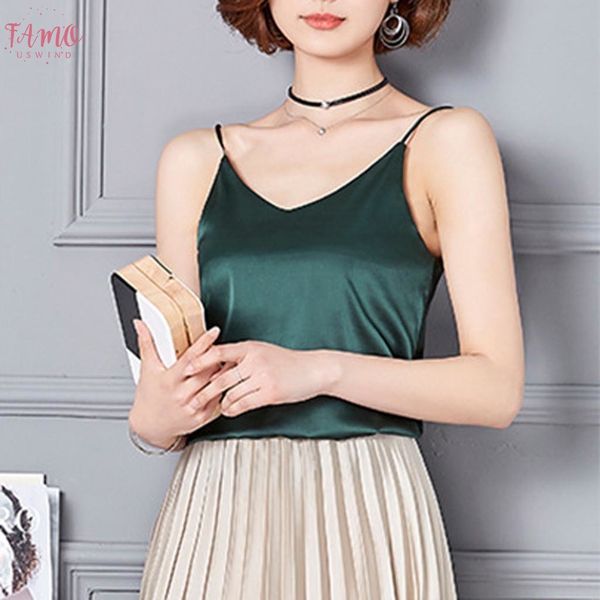 летние топы женщины sexy silk дамы бретели нижняя рубашка v шеи обрезанные feminino женский майка мягкая атласная tank top crop, White
летние топы женщины sexy silk дамы бретели нижняя рубашка v шеи обрезанные feminino женский майка мягкая атласная tank top crop, White