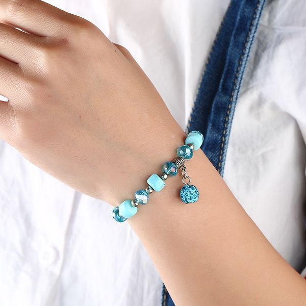 korean simple ladies bracelet crystal glass zircon beaded student bracelet strand bracelets for women fashion jewelry, Black
korean simple ladies bracelet crystal glass zircon beaded student bracelet strand bracelets for women fashion jewelry, Black
