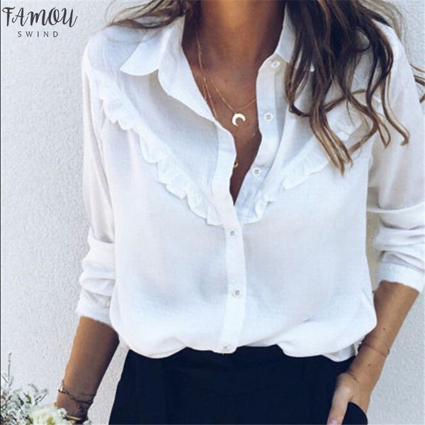 women autumn blouses vintage solid ruffles blouse long sleeve shirt office lady camisas feminina female fashion white shirt
women autumn blouses vintage solid ruffles blouse long sleeve shirt office lady camisas feminina female fashion white shirt