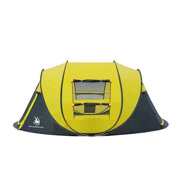 hly large throw tentoutdoor 3-4persons automatic speed open throwing pop up windproof waterproof beach camping tent large space