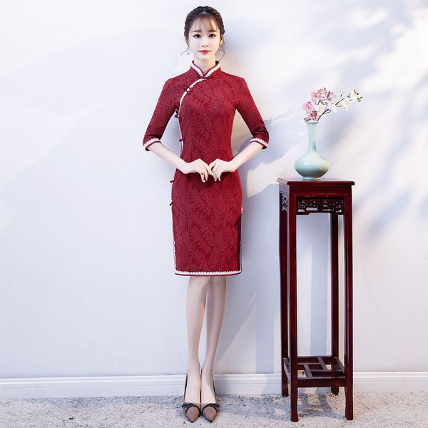 chinese traditional dress for women fashion vintage cheongsam elegant asian slim qipao modern evening dresses vestido, Red
chinese traditional dress for women fashion vintage cheongsam elegant asian slim qipao modern evening dresses vestido, Red