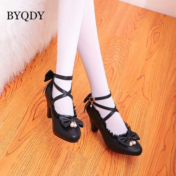 byqdy spring high heels woman lotita shoes buckle strap female pumps bow pearls lace shoes hoof heels party oversize 43, Black
byqdy spring high heels woman lotita shoes buckle strap female pumps bow pearls lace shoes hoof heels party oversize 43, Black