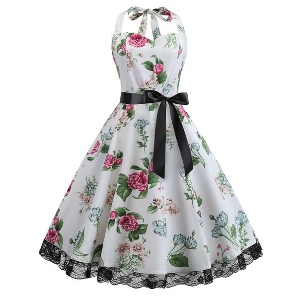 vestidos verano 2019 women's vintage sleeveless halter print lace evening party prom swing dress dress for women clothes elbise, Black;gray
vestidos verano 2019 women's vintage sleeveless halter print lace evening party prom swing dress dress for women clothes elbise, Black;gray
