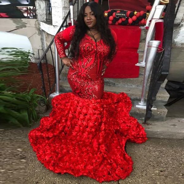 2019 Red Plus Size Prom Dresses Mermaid Robe De Soiree V Neck Long Sleeves Sparkling Lace Formal Dresses Evening Wear
2019 Red Plus Size Prom Dresses Mermaid Robe De Soiree V Neck Long Sleeves Sparkling Lace Formal Dresses Evening Wear