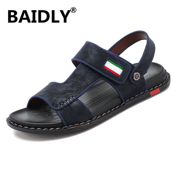 men's sandals breathable men's summer sandals shoes leather beach casual slippers plus size sandalia masculina, Black
men's sandals breathable men's summer sandals shoes leather beach casual slippers plus size sandalia masculina, Black