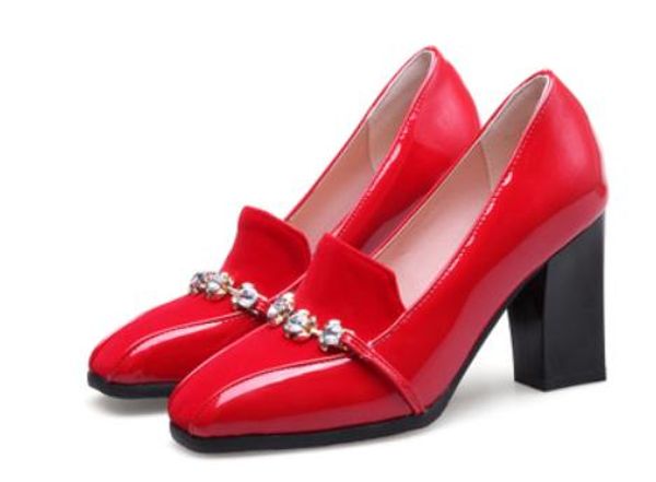 2019 women's shoes in spring and autumn with new style high heel coarse heel square head@2092, Black
2019 women's shoes in spring and autumn with new style high heel coarse heel square head@2092, Black