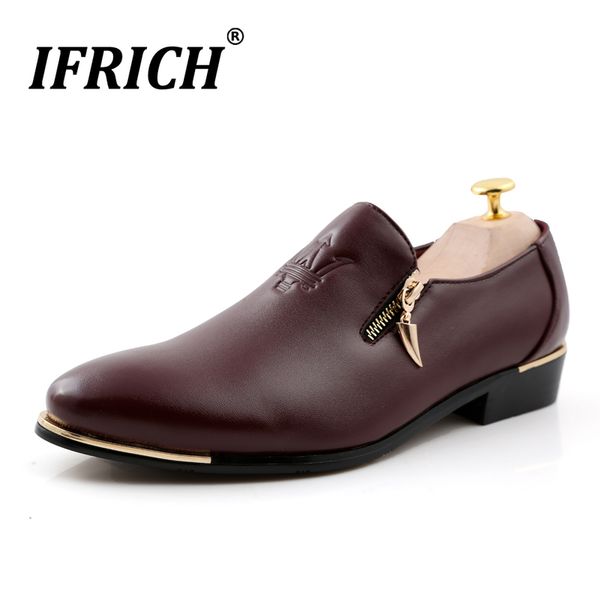 classic mens dress shoes man business shoes fashion zip party footwear for men black brown pointed formal
classic mens dress shoes man business shoes fashion zip party footwear for men black brown pointed formal