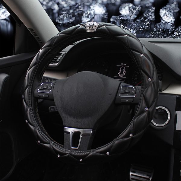 car rhinestone leather steering wheel covers cap steering wheel crystal cover for women girls auto interior accessories
car rhinestone leather steering wheel covers cap steering wheel crystal cover for women girls auto interior accessories