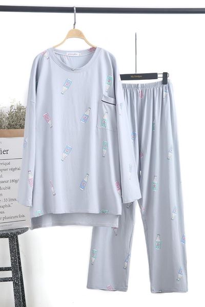 jrmissli 5xl women pajamas set cotton cartoon nightwear pyjama o neck sleepwear female suit plus size two pieces set, Blue;gray
jrmissli 5xl women pajamas set cotton cartoon nightwear pyjama o neck sleepwear female suit plus size two pieces set, Blue;gray