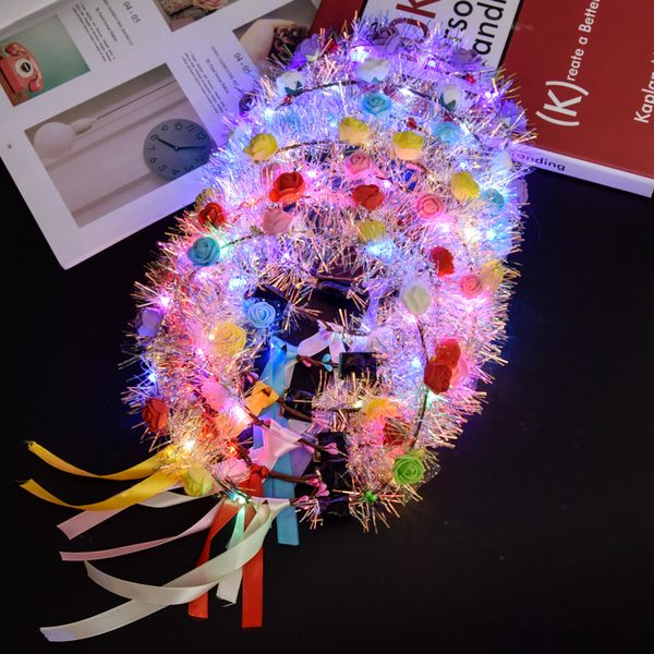 led luminous wreaths flower headband for bride wedding party decoration wholesale flashing floral garland for girls women lady
led luminous wreaths flower headband for bride wedding party decoration wholesale flashing floral garland for girls women lady