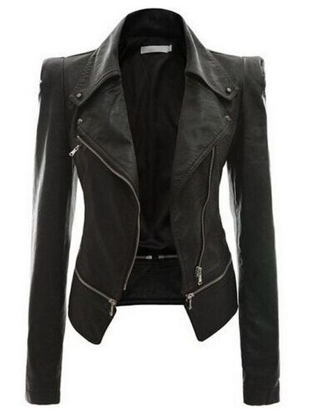 women's jackets women pu gothic casual spring punk black plus size slim lapel zipper solid high street female fashion large sizes coats, Black;brown
women's jackets women pu gothic casual spring punk black plus size slim lapel zipper solid high street female fashion large sizes coats, Black;brown