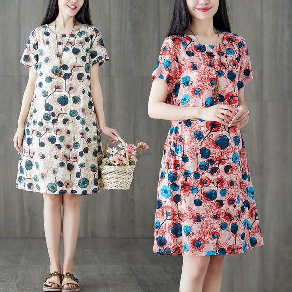 nation wind printing 2019 cotton long fund dress woman short sleeve easy, White;black
nation wind printing 2019 cotton long fund dress woman short sleeve easy, White;black