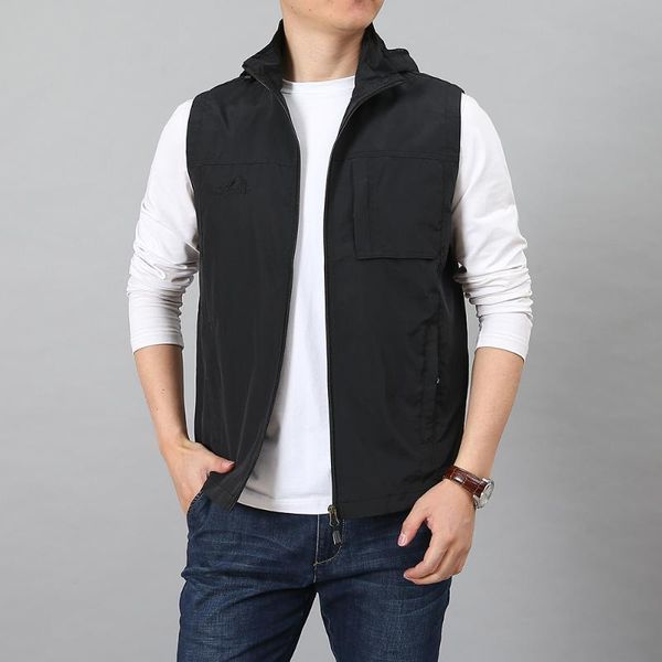 new male casual summer big size 7xl sleeveless vest men multi pocket outdoor travel pgraph waistcoat fishing vests with cap, Black;white
new male casual summer big size 7xl sleeveless vest men multi pocket outdoor travel pgraph waistcoat fishing vests with cap, Black;white