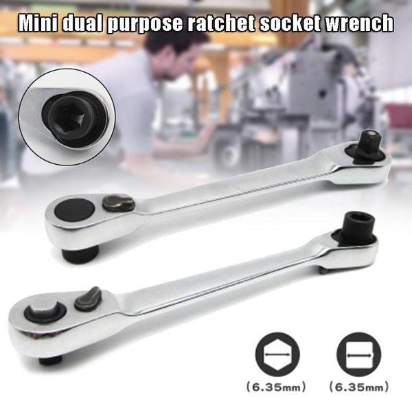 mini dual-use ratchet socket wrench screwdriver interface double-headed spanner clh@8
mini dual-use ratchet socket wrench screwdriver interface double-headed spanner clh@8