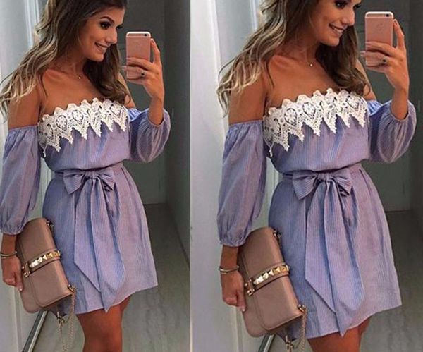 women off shoulder lace dress casual sleeveless party short dress 2.27, Black;gray
women off shoulder lace dress casual sleeveless party short dress 2.27, Black;gray