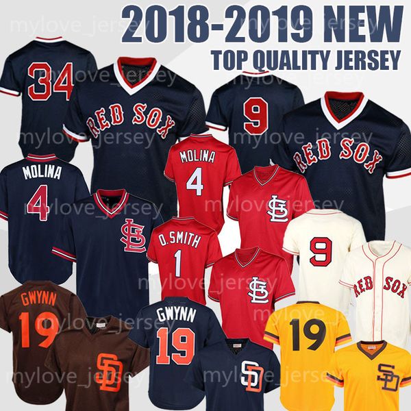 Red Sox 9 Ted Williams 1 Ozzie Smith Ortiz St Louis Baseball jerseys Cardinal Kansas jerseys 19 Tony Gwynn Men's Retro Stitched jersey
Red Sox 9 Ted Williams 1 Ozzie Smith Ortiz St Louis Baseball jerseys Cardinal Kansas jerseys 19 Tony Gwynn Men's Retro Stitched jersey