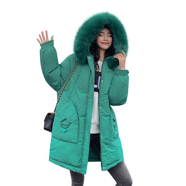 big fur collar fashion cotton coat women winter women's 2020 padded parkas mujer hooded long sleeve zipper pocket overcoat z860, Black
big fur collar fashion cotton coat women winter women's 2020 padded parkas mujer hooded long sleeve zipper pocket overcoat z860, Black