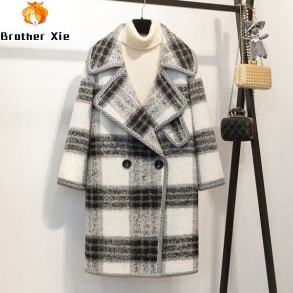 winter coat women new warm thick wool coat long women's cashmere european fashion jacket outwear gray plaid coats, Black
winter coat women new warm thick wool coat long women's cashmere european fashion jacket outwear gray plaid coats, Black
