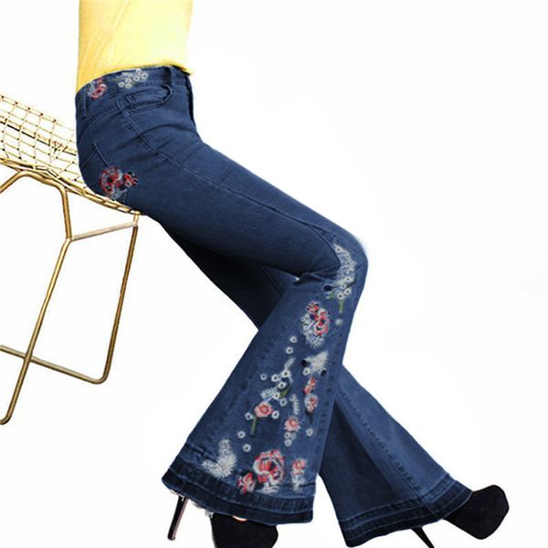 women jeans large size summer elastic plus loose denim embroidery casual high elastic washed boot cut pant jeans dropship e16, Blue
women jeans large size summer elastic plus loose denim embroidery casual high elastic washed boot cut pant jeans dropship e16, Blue