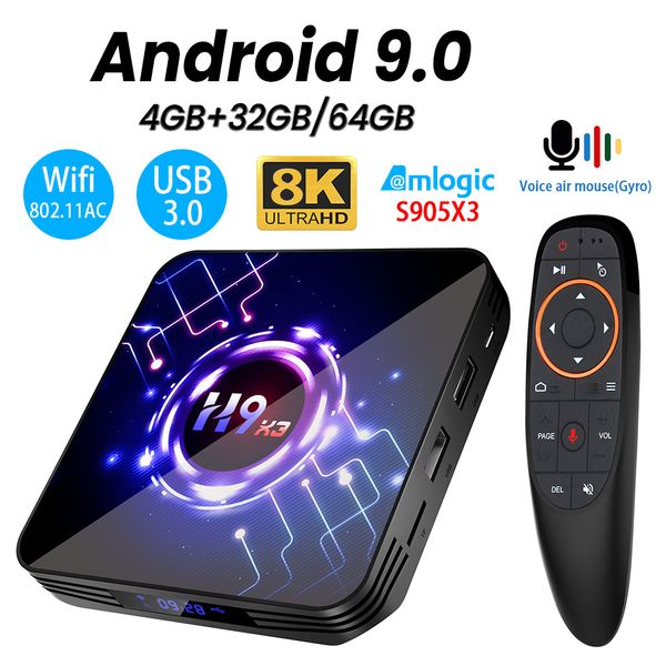 Transpeed H9 X3 Android 9,0 8K 4K TV BOX UltraHD HDR 5G 1000M WiFi Amlogic S905X3 4GB 32G 64GB Youtube Netflix очень быстро TV BOX
Transpeed H9 X3 Android 9,0 8K 4K TV BOX UltraHD HDR 5G 1000M WiFi Amlogic S905X3 4GB 32G 64GB Youtube Netflix очень быстро TV BOX