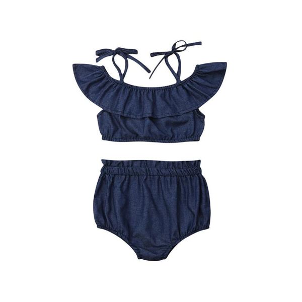 1-6y toddler kids baby girl denim outfits clothes sets ruffles belt t-shirt +shorts 2pcs set, White
1-6y toddler kids baby girl denim outfits clothes sets ruffles belt t-shirt +shorts 2pcs set, White