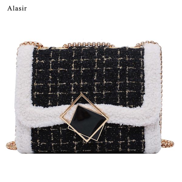 alasir plaid women shoulder bags fashion woven female flap bag stitching winter girls messenger bags vintage chains button
alasir plaid women shoulder bags fashion woven female flap bag stitching winter girls messenger bags vintage chains button
