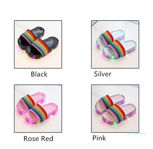 kids led slides glitter slippers 2020 summer children flashing jelly sandals new fashion sequins sandals girls travel beach shoes a5801, Black;grey
kids led slides glitter slippers 2020 summer children flashing jelly sandals new fashion sequins sandals girls travel beach shoes a5801, Black;grey