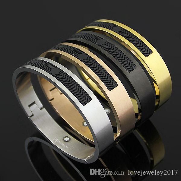 luxury style gold bangle with plum blossom logo design titanium steel rose gold silver width 1.1cm bracelets for men fine jewelry, Black
luxury style gold bangle with plum blossom logo design titanium steel rose gold silver width 1.1cm bracelets for men fine jewelry, Black