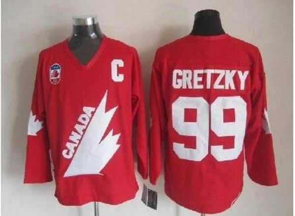 

wayne gretzky team canada jersey embroidery stitched customize any number and name jerseys delivery s-6xl, Black;red