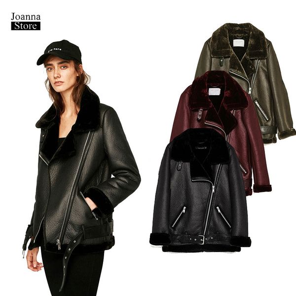 faux leather fur jacket women plus size biker jacket sashes long vintage elegant jackets slim ladies leather coat winter thick, Black
faux leather fur jacket women plus size biker jacket sashes long vintage elegant jackets slim ladies leather coat winter thick, Black